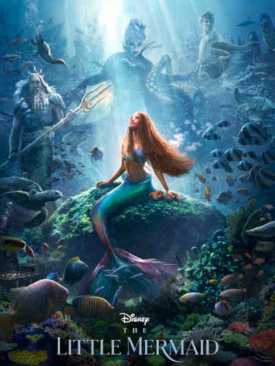 The Little Mermaid 2023 Halle Bailey, Jonah Hauer King, Melissa McCarthy, Noma Dumezweni, Javier Bardem, Art Malik, Jessica Alexander, Emily Coates, Martina Laird, Christopher Fairbank, John