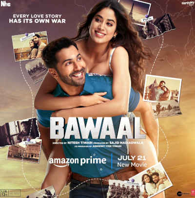 Bawaal 2023 Varun Dhawan, Janhvi Kapoor, Manoj Pahwa, Anjuman Saxena, Mukesh Tiwari, Prateek Pachori, Gunjan Joshi, Vyas Hemang, Amlesh Kumar Jaiswal, Aariz Saiyed, Aleksei