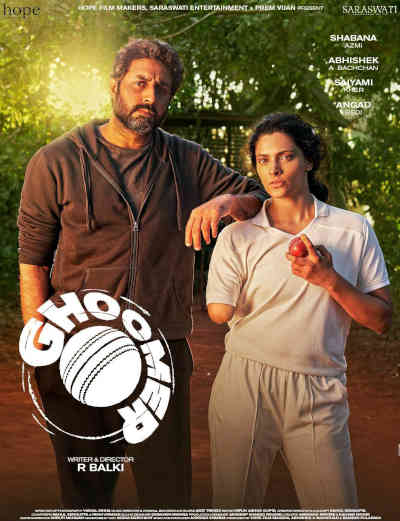 Ghoomer 2023 Abhishek Bachchan, Saiyami Kher, Shabana Azmi, Angad Bedi, Amitabh Bachchan, Pyarali Nayani, Nasir Khan, Guneet Sandhu, Rehan Shaikh, Bhagya Bhanushali, Nupur Bhasvar, Puja Sarup, Chandni Naithani, Krishna Kotian, Alok Kumar,