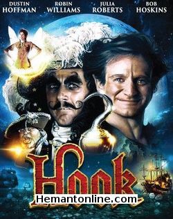 Hook 1991 Dustin Hoffman, Robin Williams, Julia Roberts, Bob Hoskins, Maggie Smith, Caroline Goodall
