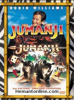 Jumanji 1995 Robin Williams, Jonathan Hyde, Kirsten Dunst, Bradley Pierce, Bonnie Hunt, Bebe Neuwirth