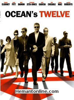 Oceans Twelve 2004 Brad Pitt, Catherine Zeta Jones, George Clooney, Ed Cross, Julia Roberts, Don Tiffany, Anne Jacques